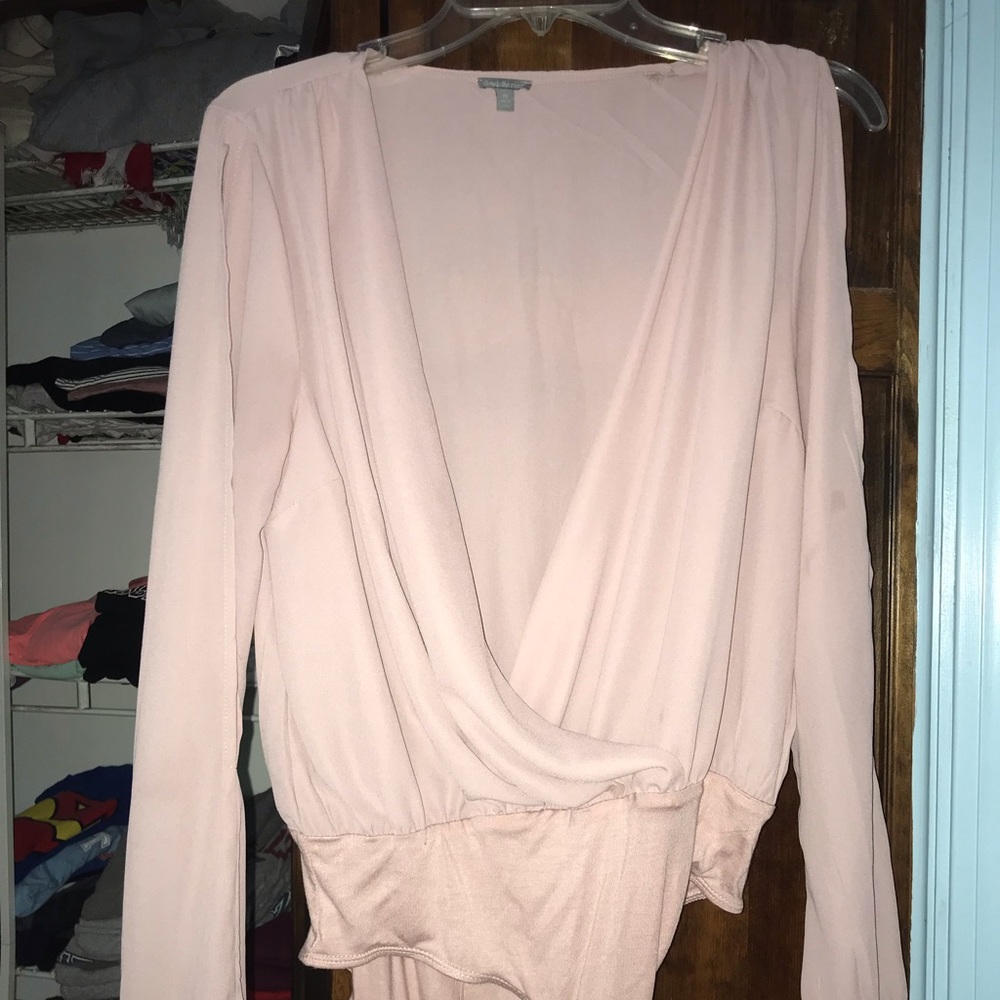 Baby pink blouse body suit